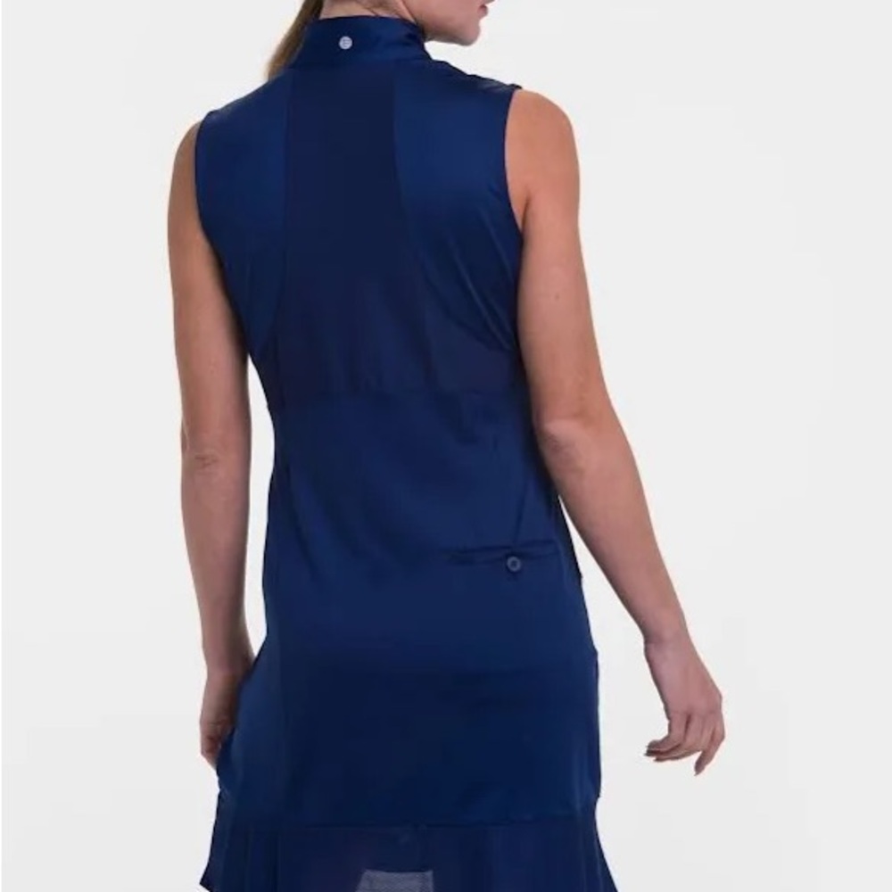 EP Pro New York Blue Sleeveless Mock Neck Golf/Tennis/Pickleball Dress ⛳️ 🏓🎾